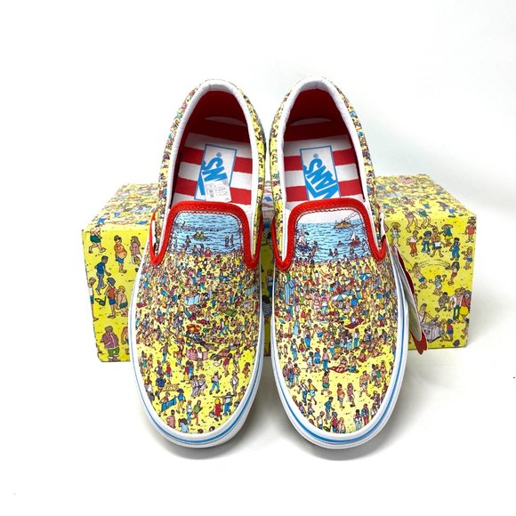 VANS Sneakers Men’s Size VN0A33TB3WO Classic Slip On Where's Waldo? Multi Canvas - Picture 4 of 12